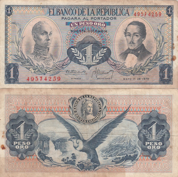 1959-1977 Issue - 1 Peso Oro