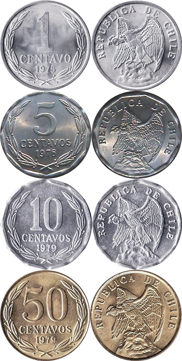 1975-1979 Issue - 1 Centavo, 5 Centavos, 10 Centavos, 50 Centavos